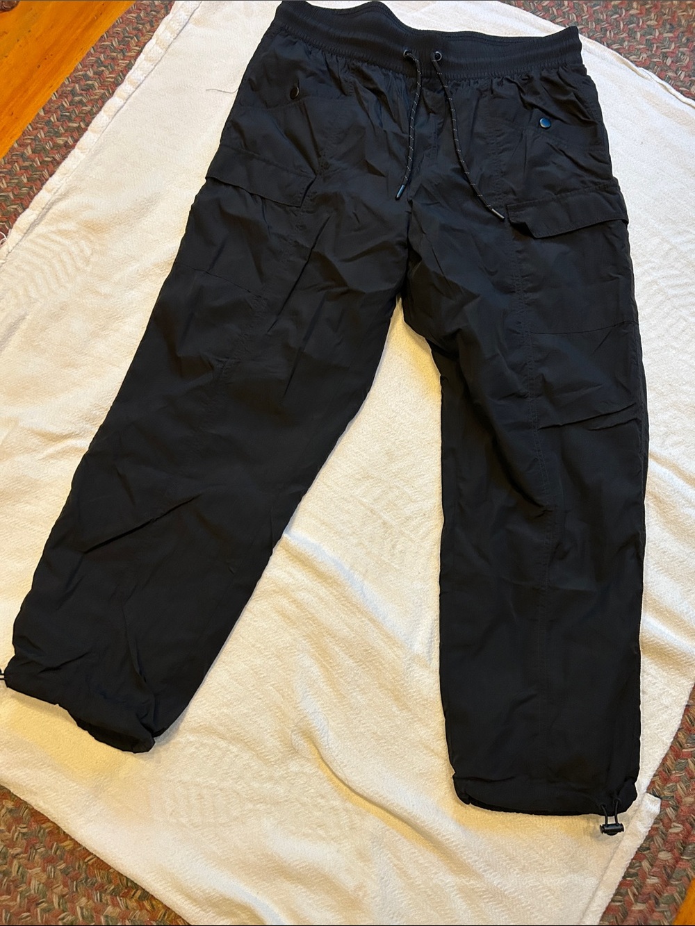 Avia Black Cropped Cargo Jogger Pants